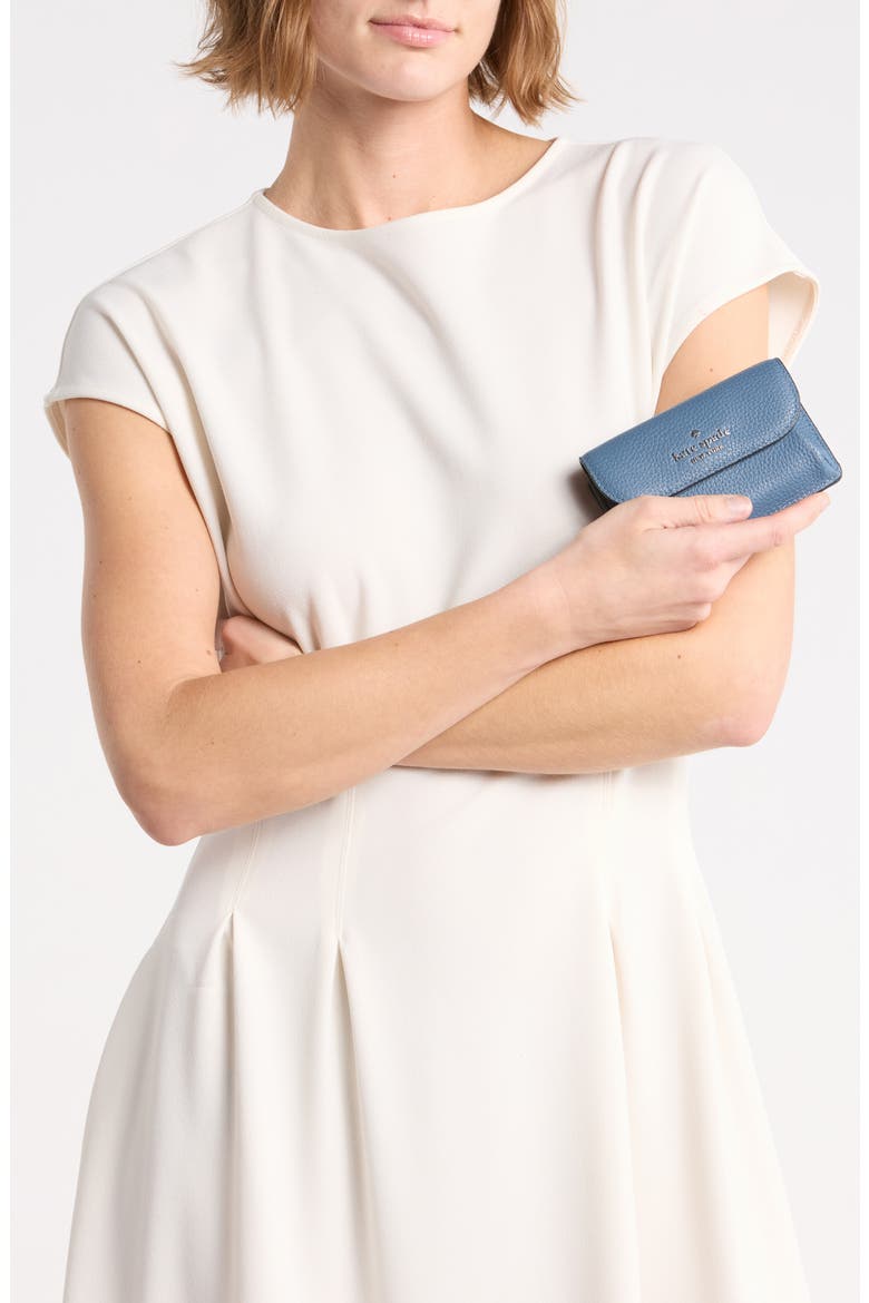 small flap card wallet, Alternate, color, BLUESTONE