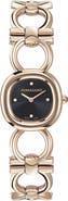 FERRAGAMO Double Gancini Diamond Bracelet Watch, 25mm
