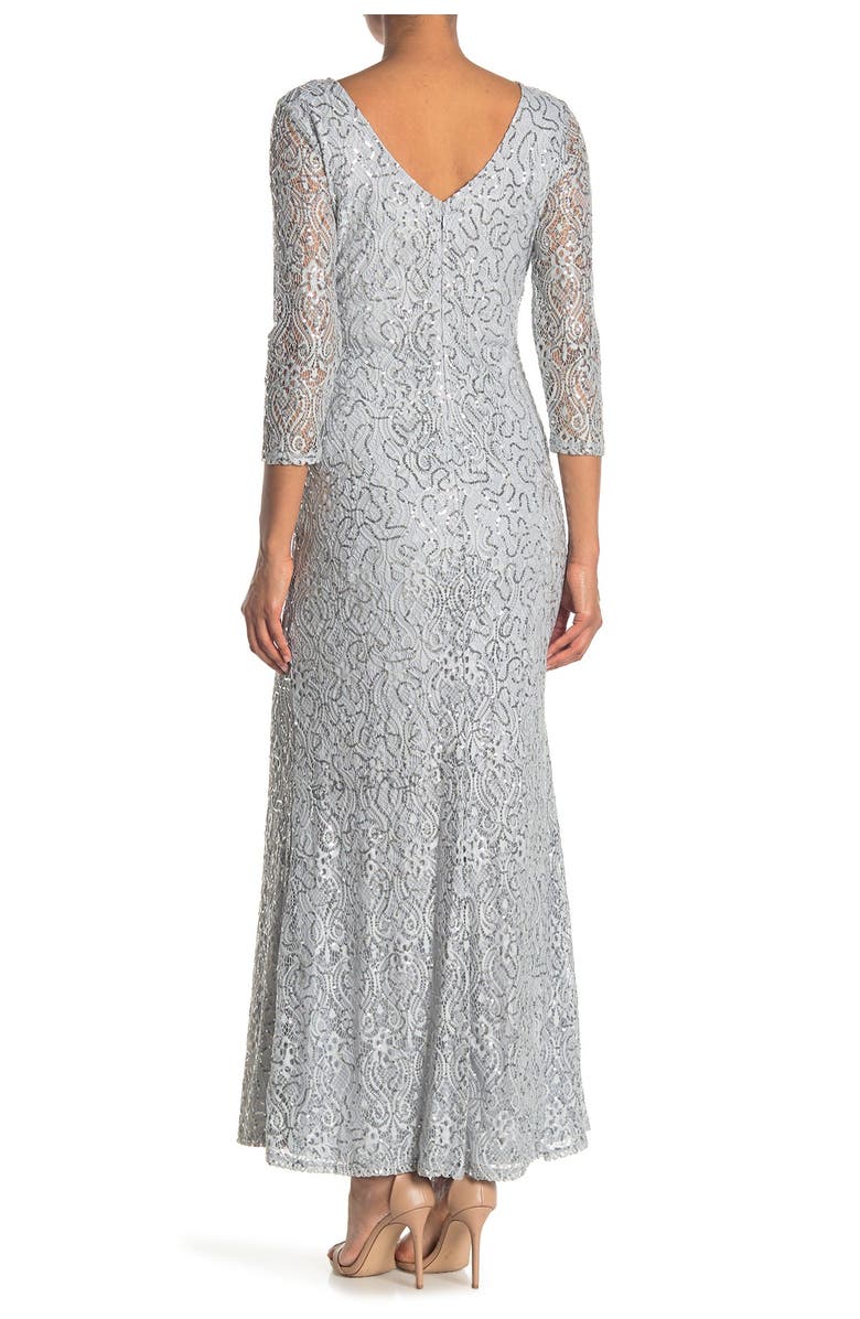 Marina Sequined Lace Gown, Alternate, color,