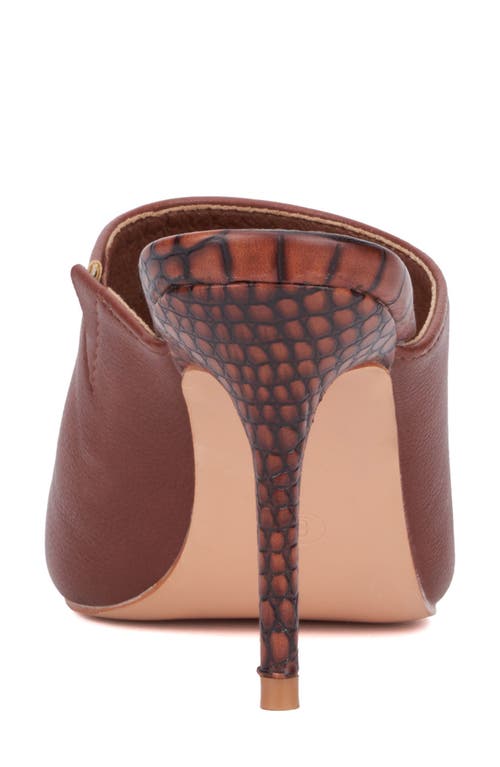 NEW YORK AND COMPANY NEW YORK AND COMPANY CARLETTE SNAKE EMBOSSED HEELED MULE 
