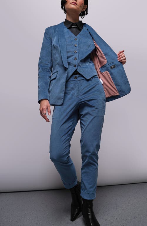 Wildfang The Empower Velveteen Tux Blazer In Blue