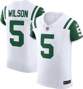 Nike Men's Nike Garrett Wilson White New York Jets Classic Alternate Vapor F.U.S.E. Elite Jersey