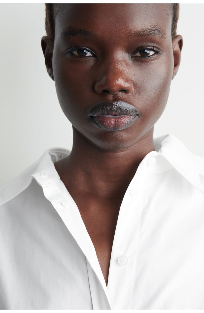 COS Relaxed Cotton Shirt, Alternate, color, White