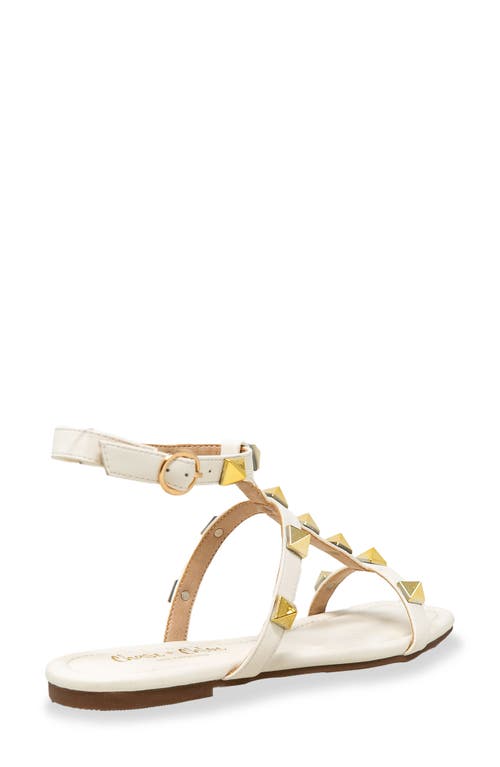 Chase & Chloe Chase And Chloe Pyramid Stud Ankle Sandal