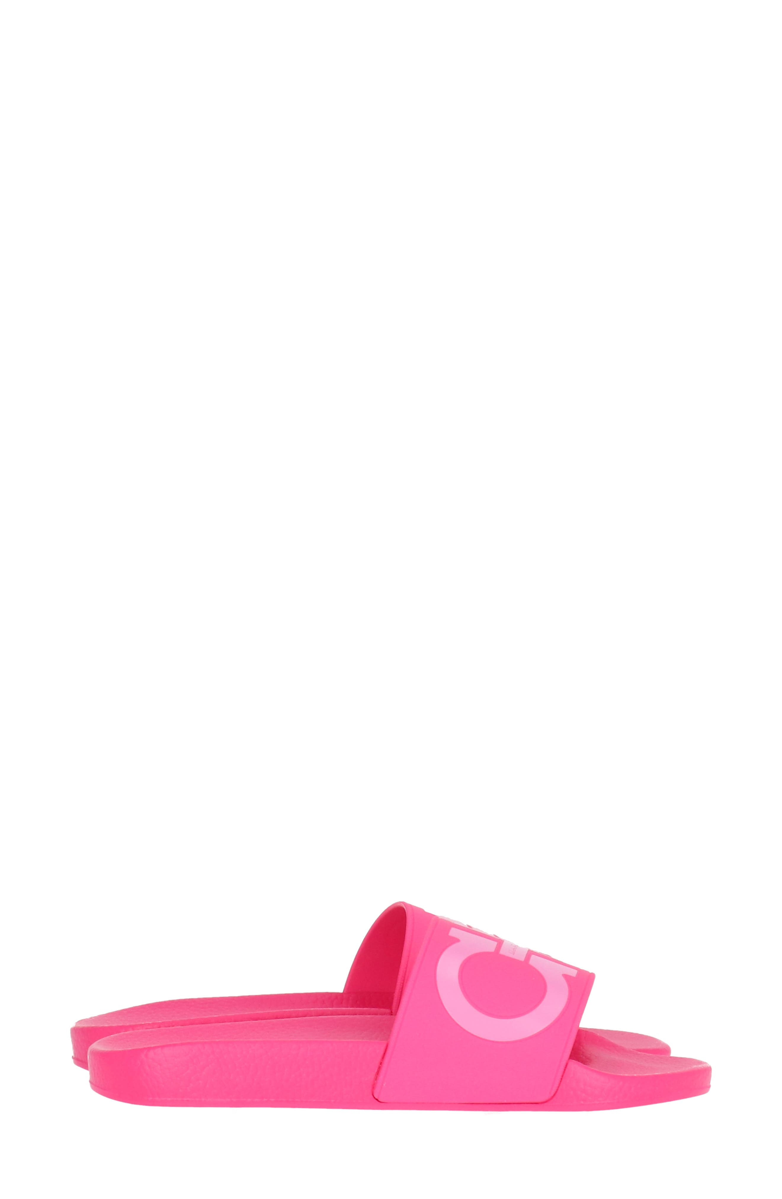 FERRAGAMO Groove Gancini Slide Sandal, Alternate, color, 
