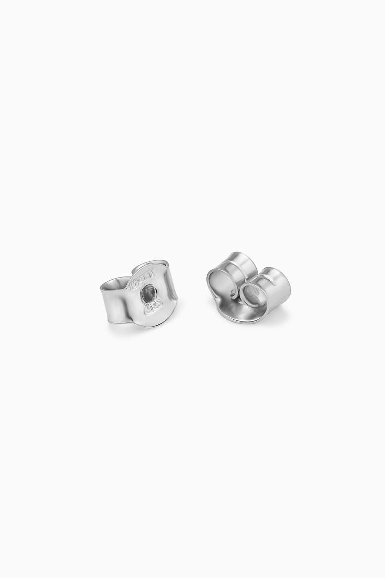 Sterling Silver Shimmering Heart Studs, Alternate, color, Sterling Silver