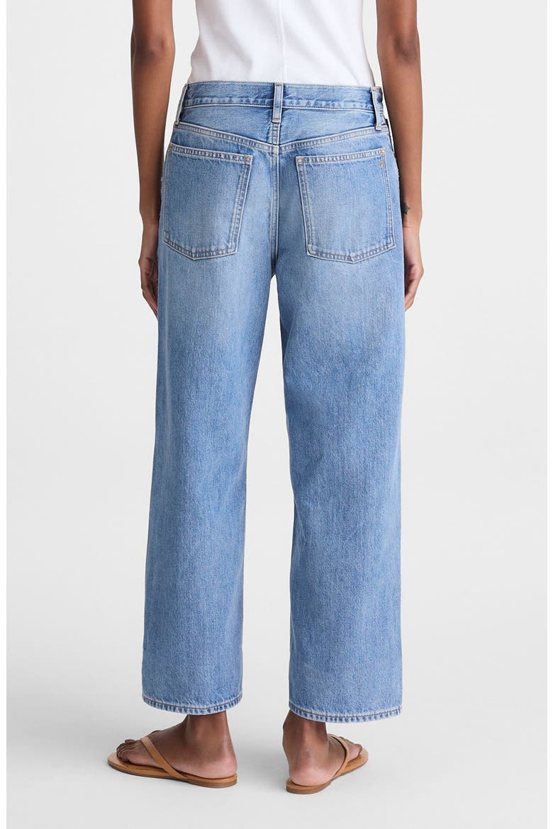 Embroidered Low Slung Baggy Crop Jeans, Alternate, color, WORN MID INDIGO