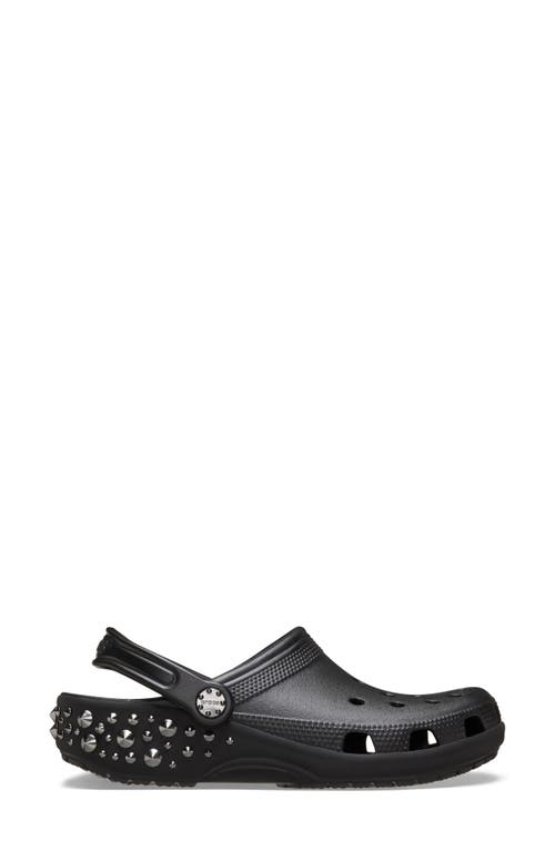 Crocs Studded Classic Clog In Black