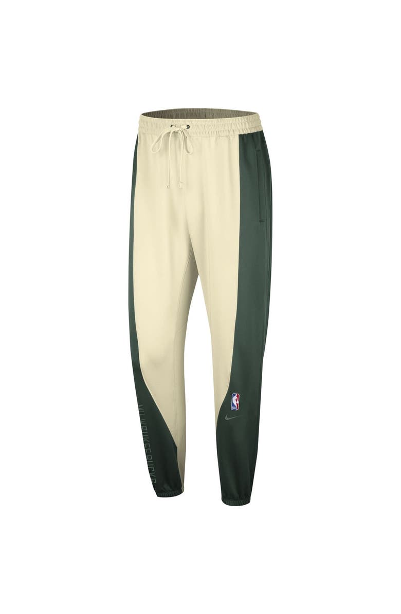 Nike Men's Nike Hunter Green/Cream Milwaukee Bucks 2023/24 Authentic Showtime Pants, Alternate, color, 
