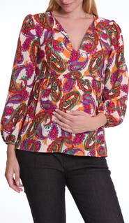 Cache Coeur Latina Long Sleeve Maternity/Nursing Top