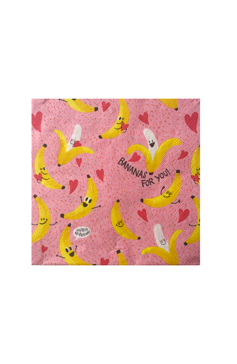 Daydream Society Bananas For You Valentine's Day Large Napkins, Main, color, Assorted Pre-Pack