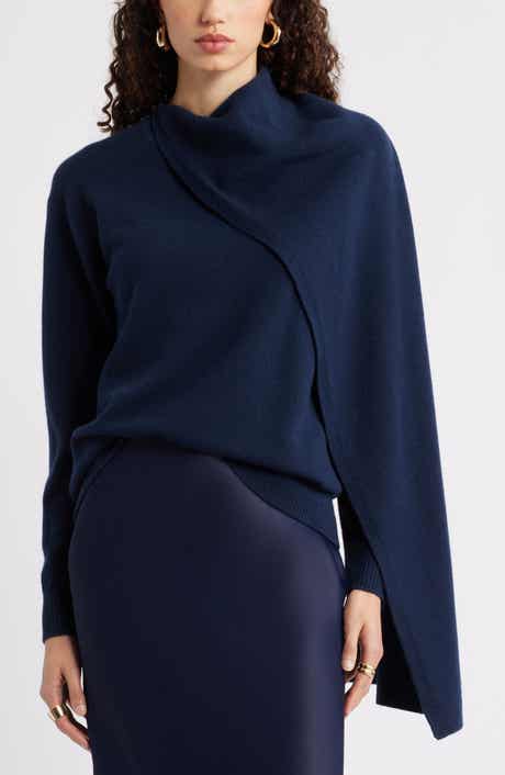 Nordstrom Scarf Collar Wool & Cashmere Sweater