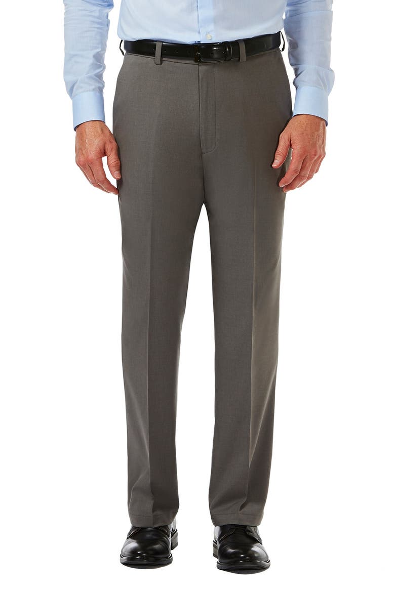 Cool 18® PRO Classic Fit Flat Front Pant, Main, color, HTR GREY