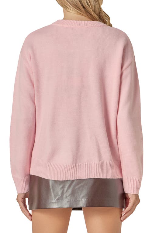 English Factory Weekday Motif Sweater In Pink