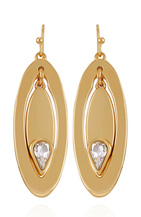 Oval Drop Earrings
