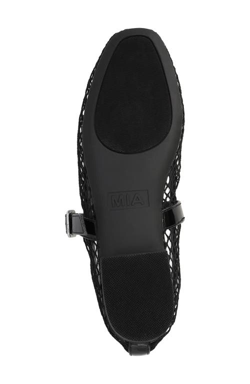 Mia Rayza Woven Mary Jane Flat In Black