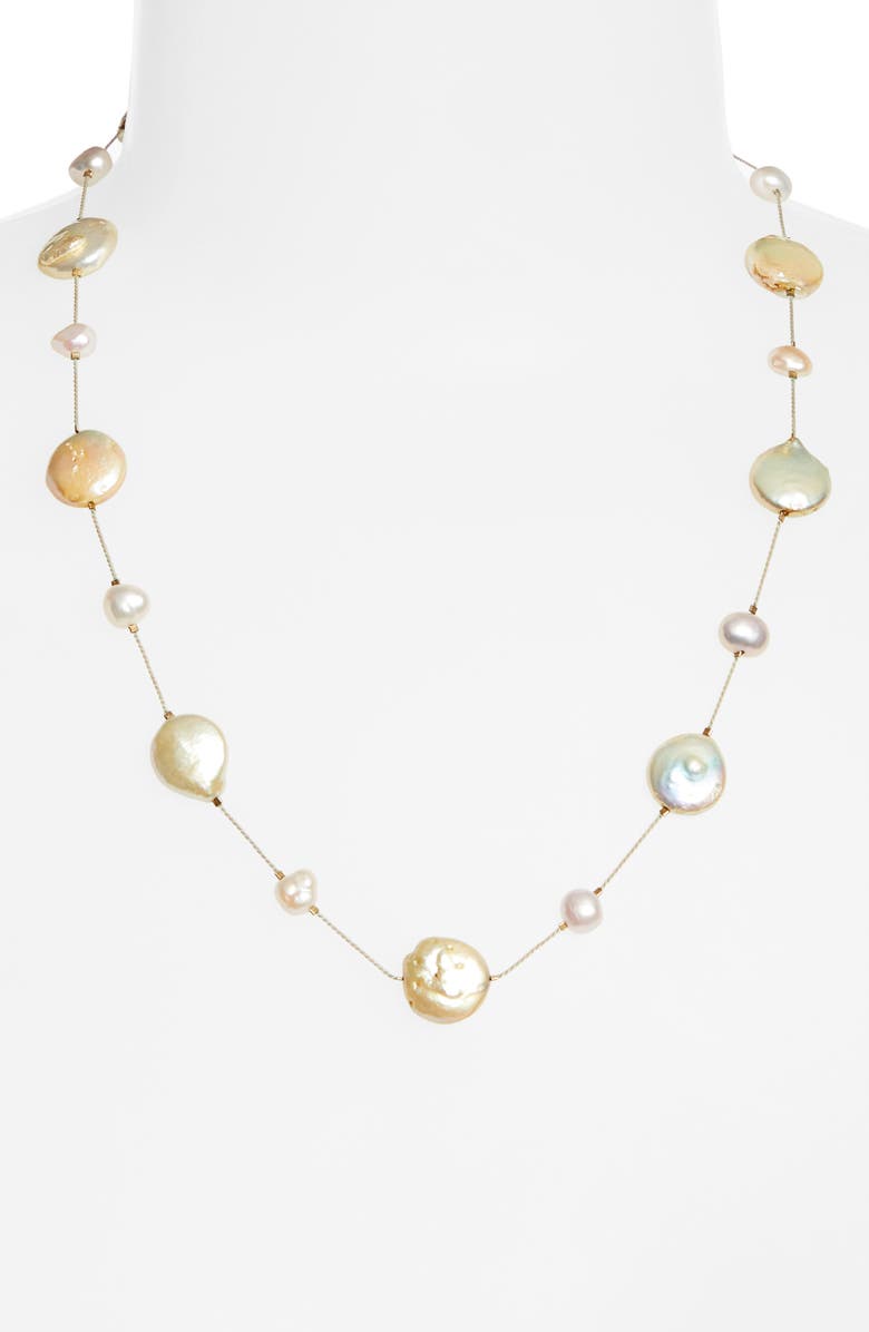 Isshi Desnuda Pearl Station Necklace, Main, color,