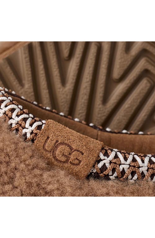 Ugg(r) Kids' Tasman Maxi Curly Genuine Shearling Slipper In Brown