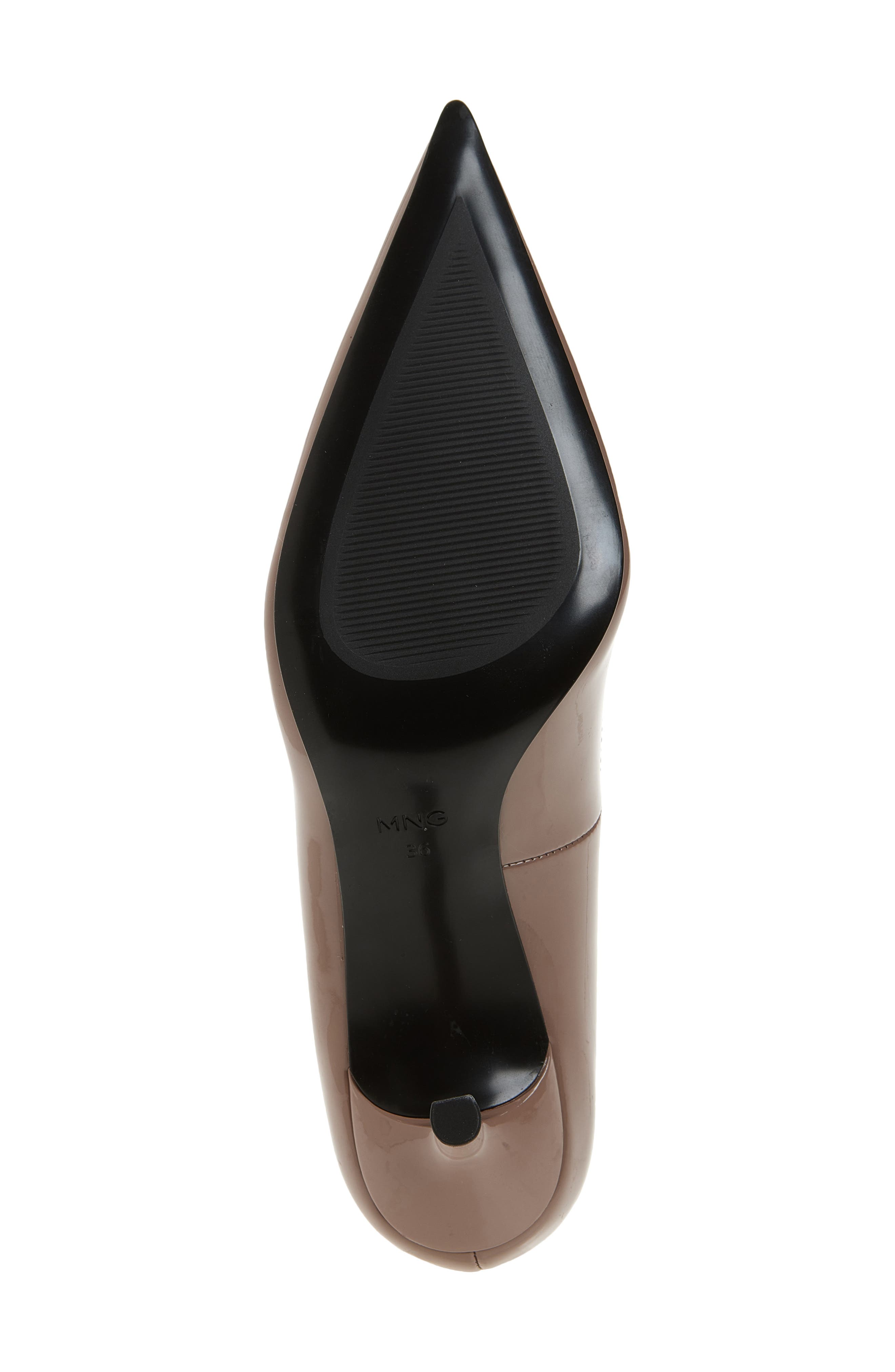 MANGO Court Pointed Toe Pump, Alternate, color, Dark Beige