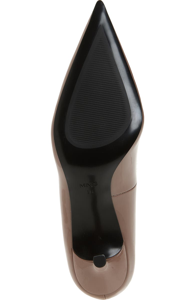 MANGO Court Pointed Toe Pump, Alternate, color, Dark Beige