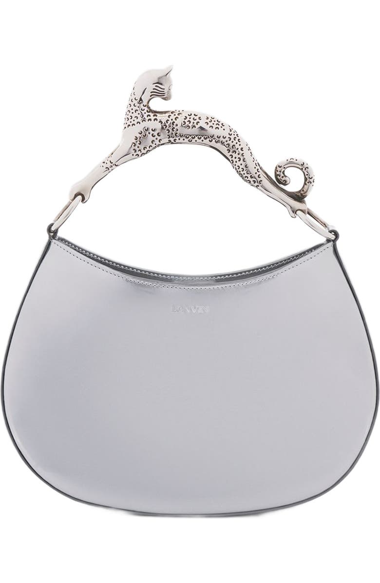 Lanvin Hobo Cat Bag in Metallic Leather, Main, color,