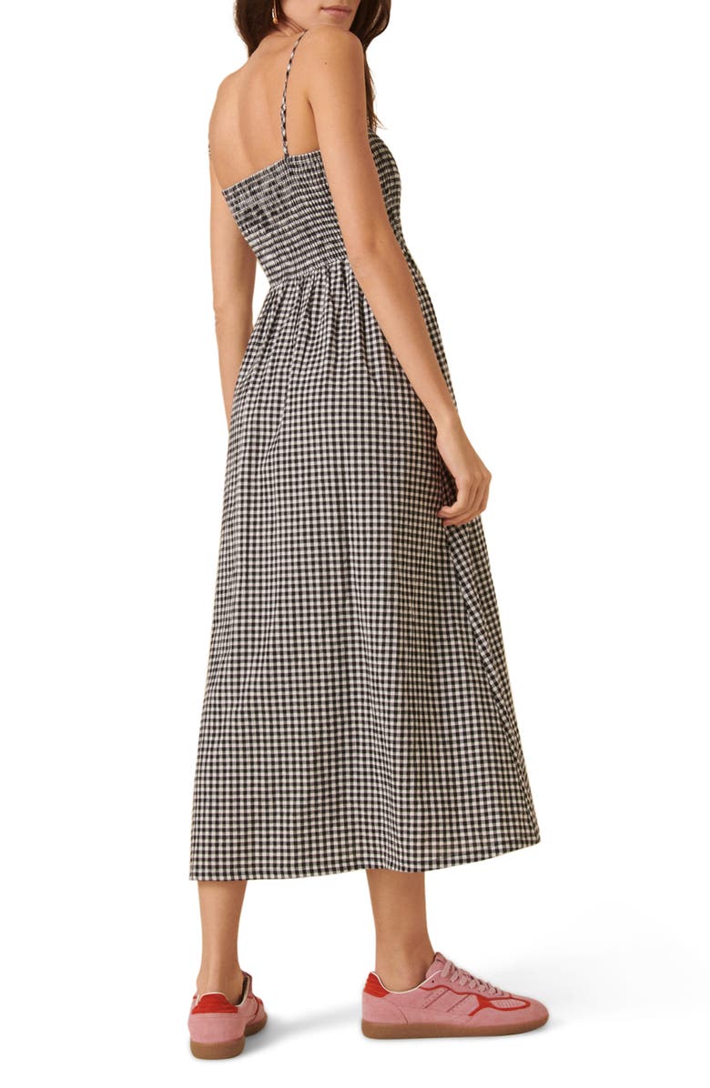 Nobody's Child Imogen Gingham Organic Cotton Midi Sundress, Alternate, color,