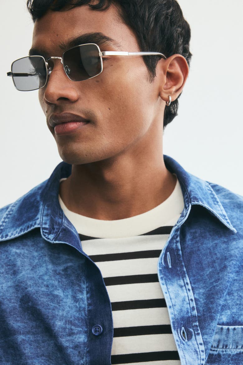 Relaxed-fit Washed Denim Shirt, Alternate, color, Washed denim blue