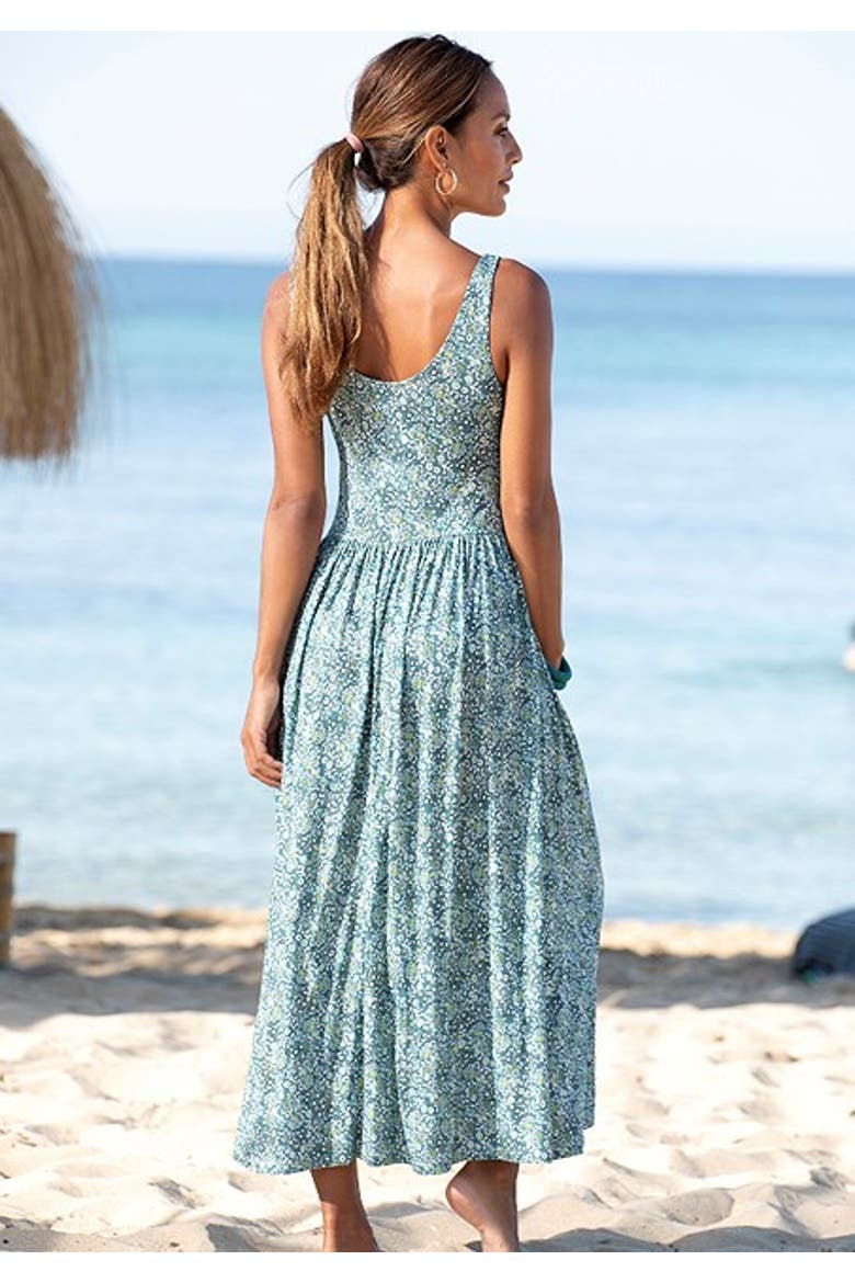 Women's Printed Scoop Neck Dress, Alternate, color, Mint Printed
