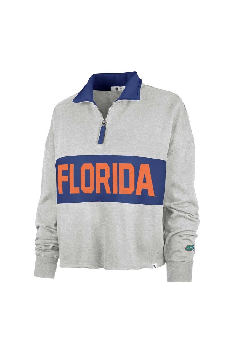 '47 Women's '47 Gray Florida Gators Next Level Remi Cropped Quarter-Zip Sweatshirt, Alternate, color, 