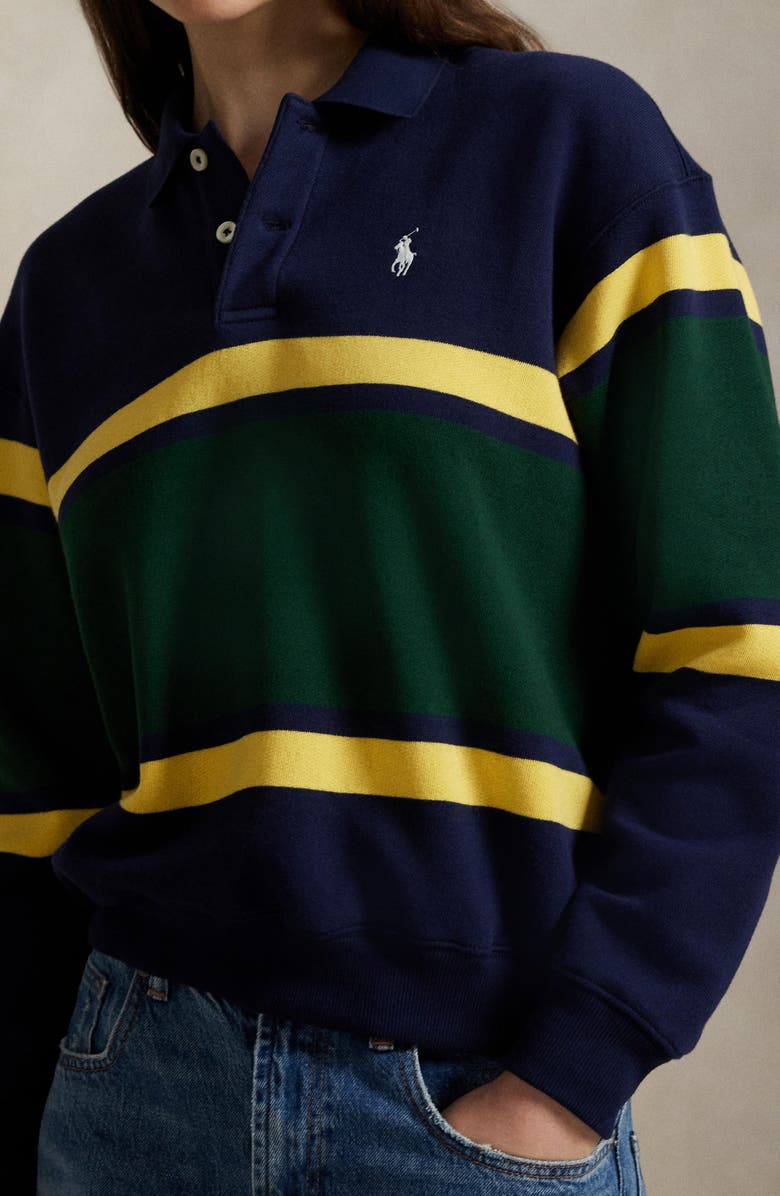 Polo Ralph Lauren Stripe Polo Sweatshirt, Alternate, color,