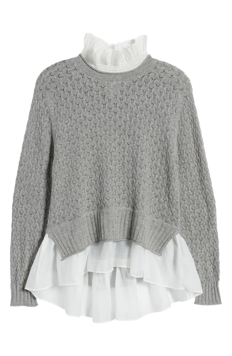 Ted Baker London Holina Sweater & Mock Neck Shirt Set, Alternate, color, 