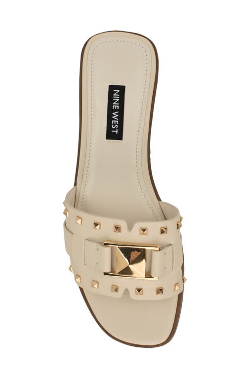 Nine West Griyen Studded Slide Sandal In White