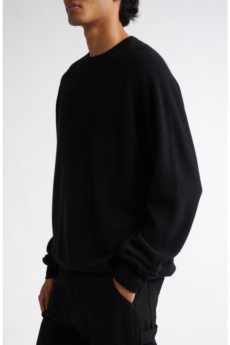 Cashmere Crewneck Sweater, Alternate, color, BLACK