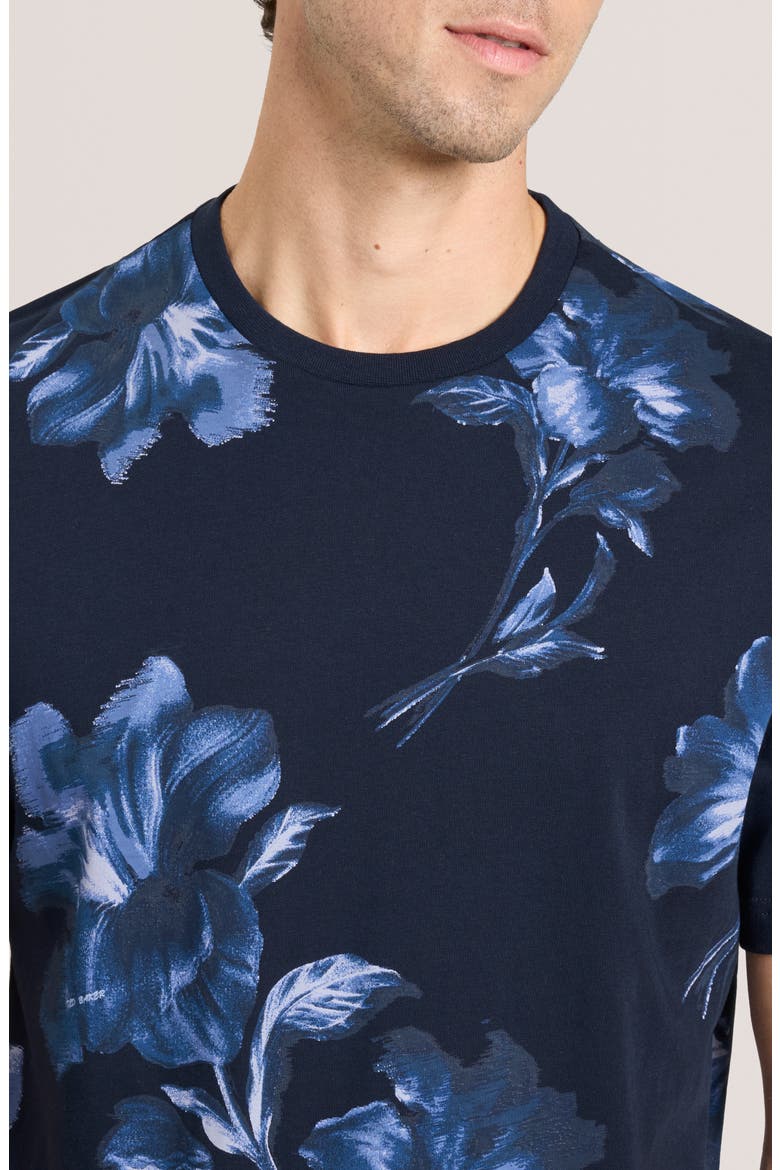 Floral Graphic T-Shirt, Alternate, color, SKY CAPTAIN