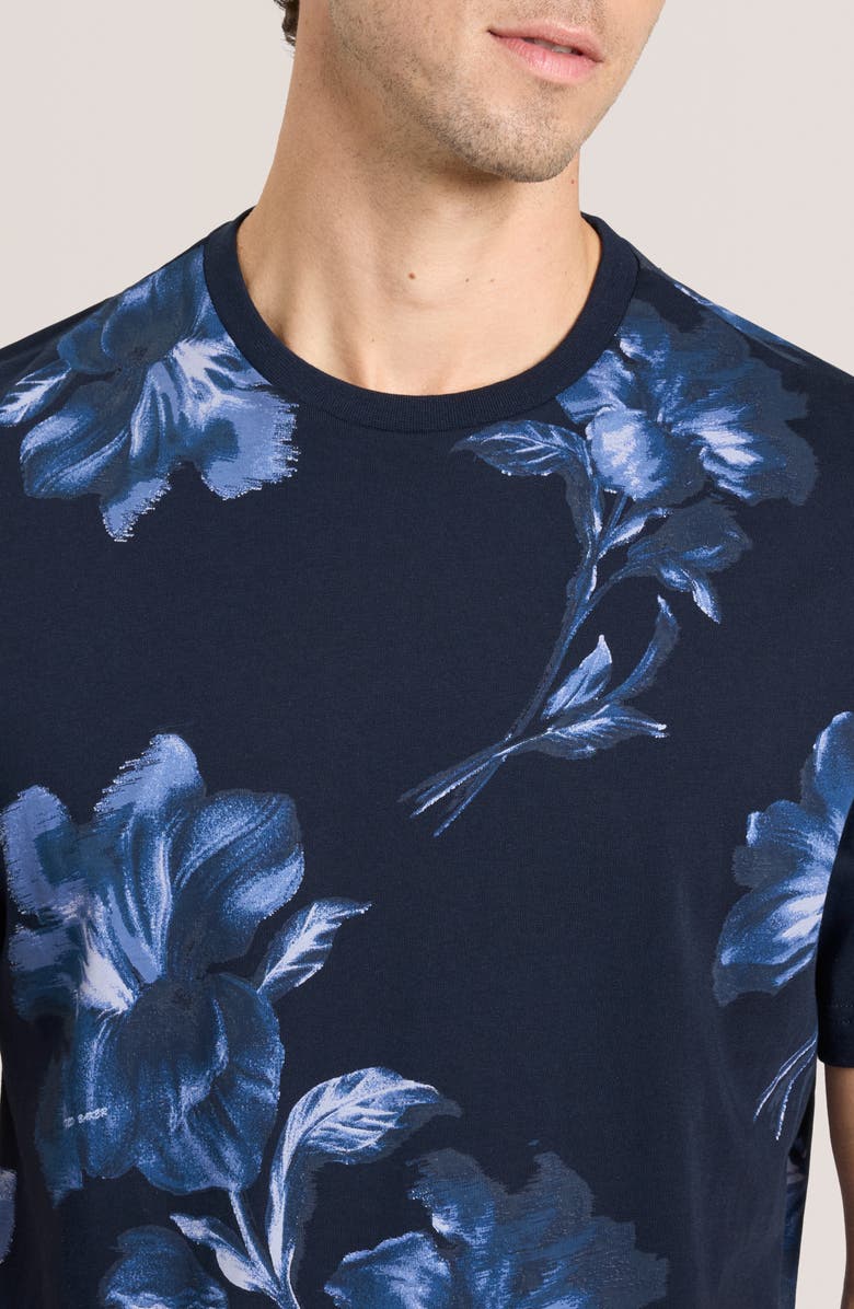 Ted Baker Floral Graphic T-Shirt, Alternate, color, Sky Captain