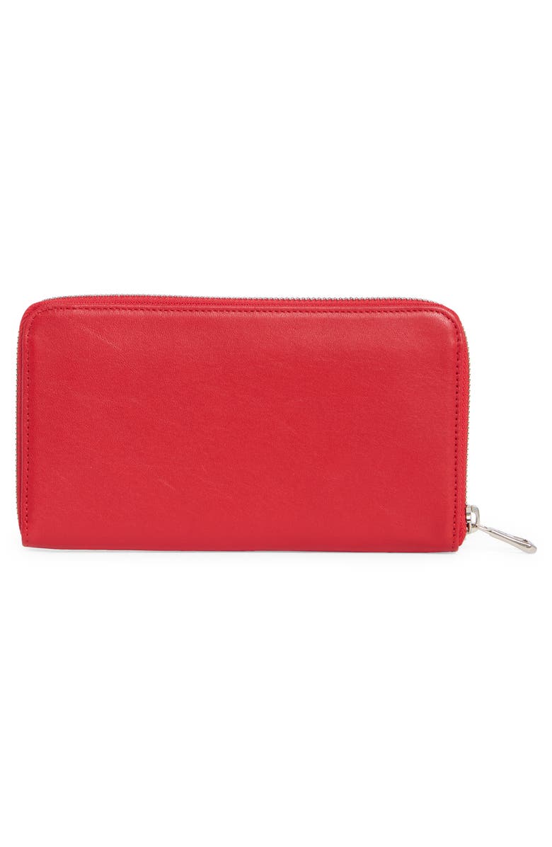 Longchamp Le Pilage Cuir Zip Wallet, Alternate, color, Cherry