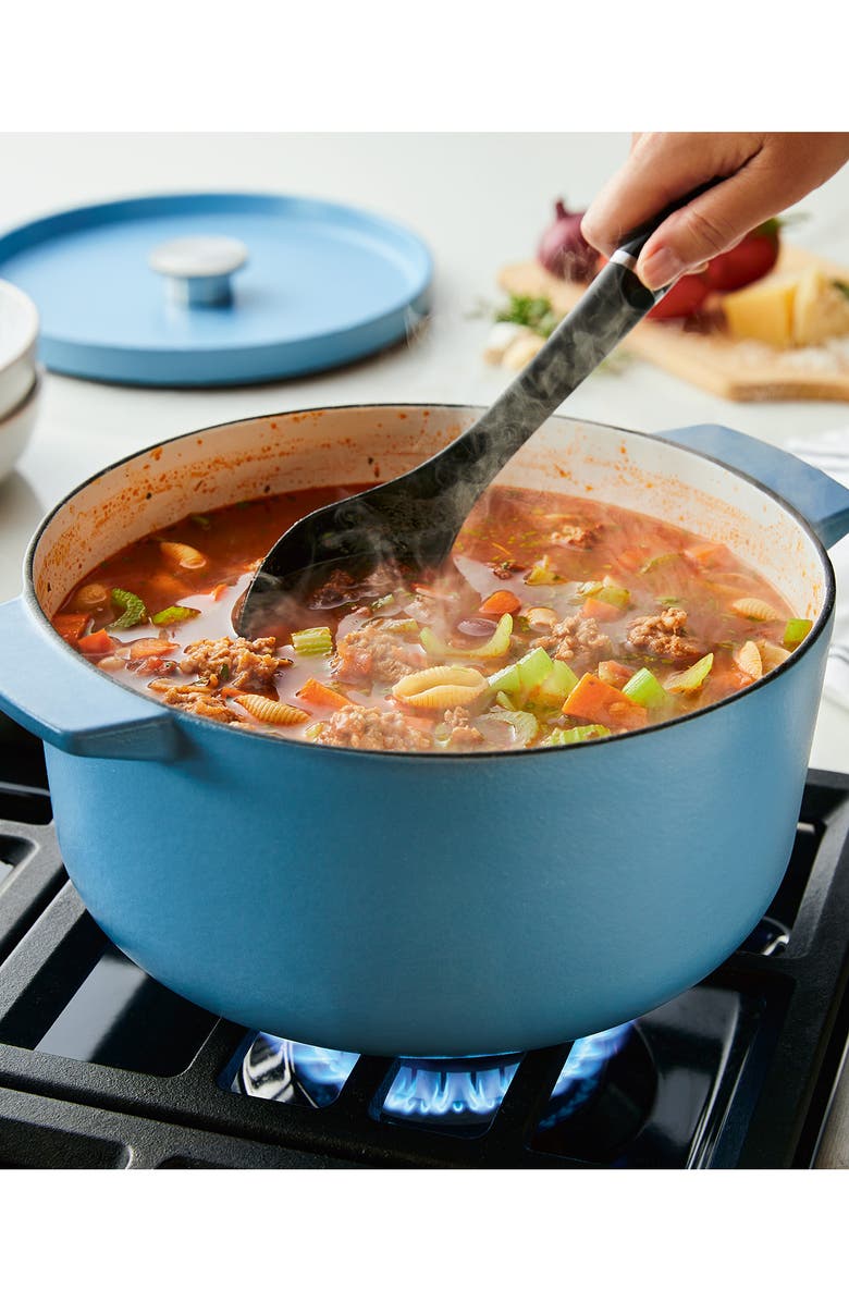 KITCHENAID 6-Quart Enameled Cast Iron Dutch Oven, Alternate, color, Blue Velvet