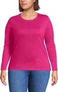 Lands' End Supima Cotton Long Sleeve Crewneck T-Shirt