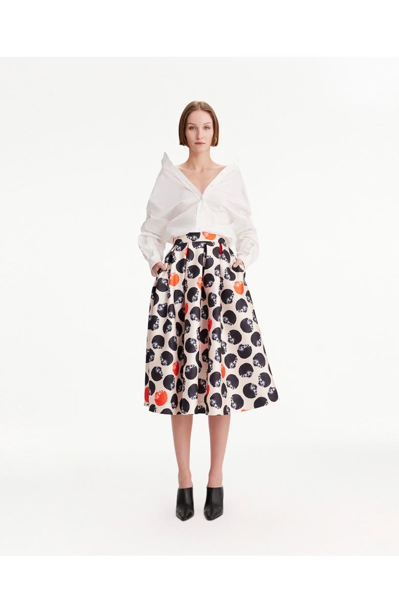 THEO The Label Clio Pleated Dot Skirt, Alternate, color, 