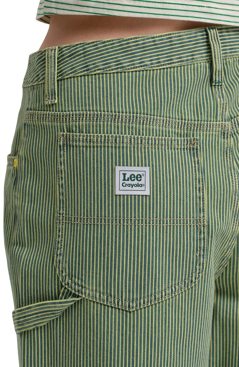 Lee x Crayola Carpenter Straight Leg Jeans, Alternate, color, Lemon Yellow Stripe