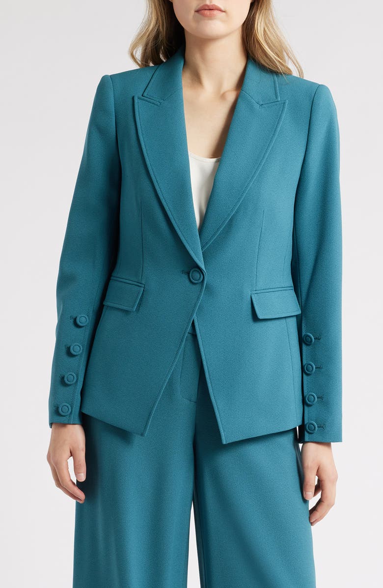 Tahari ASL One Button Blazer, Main, color,