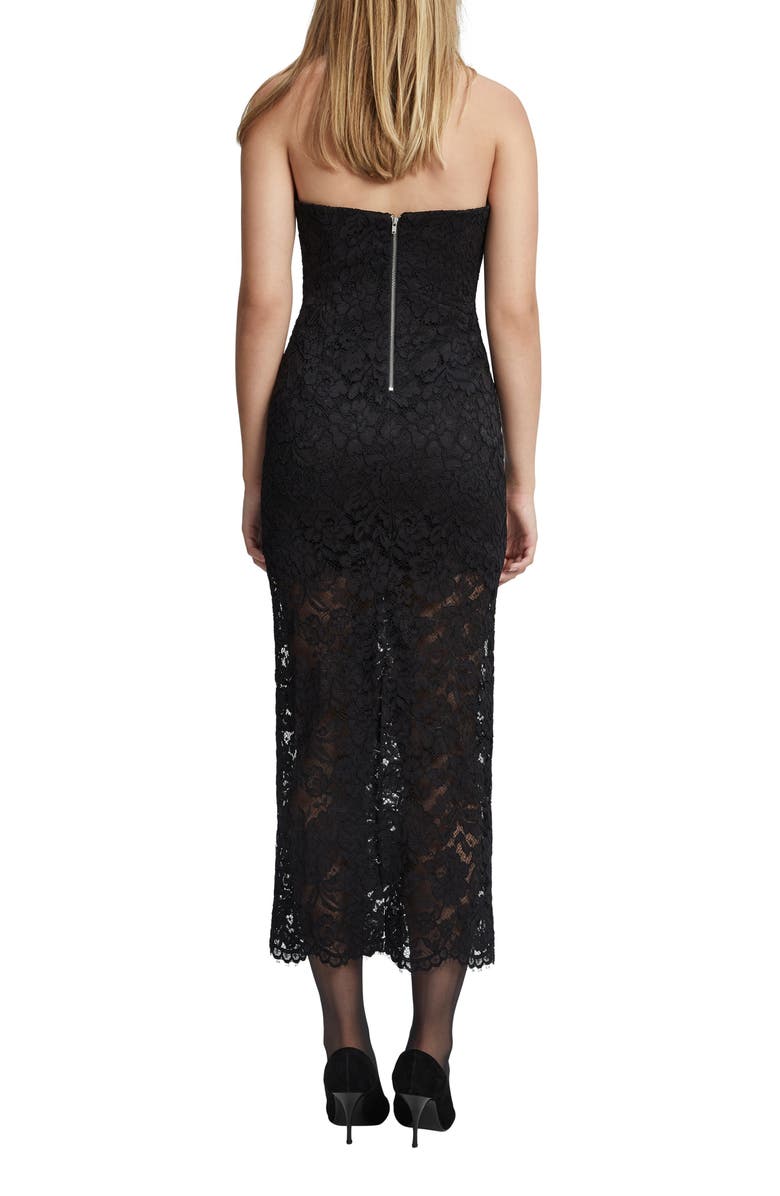 Bardot Artemis Strapless Lace Midi Dress, Alternate, color, 