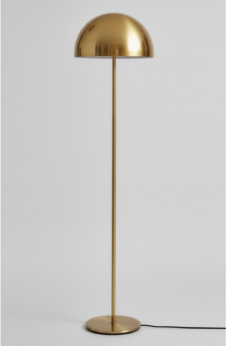 Brightech Ono 66" Gold Brass Modern Dome LED Table Lamp, Alternate, color, Brass