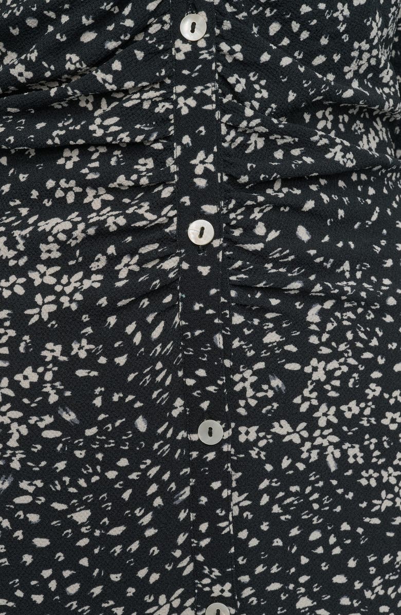 DKNY Button Front Shirtdress, Alternate, color, Black