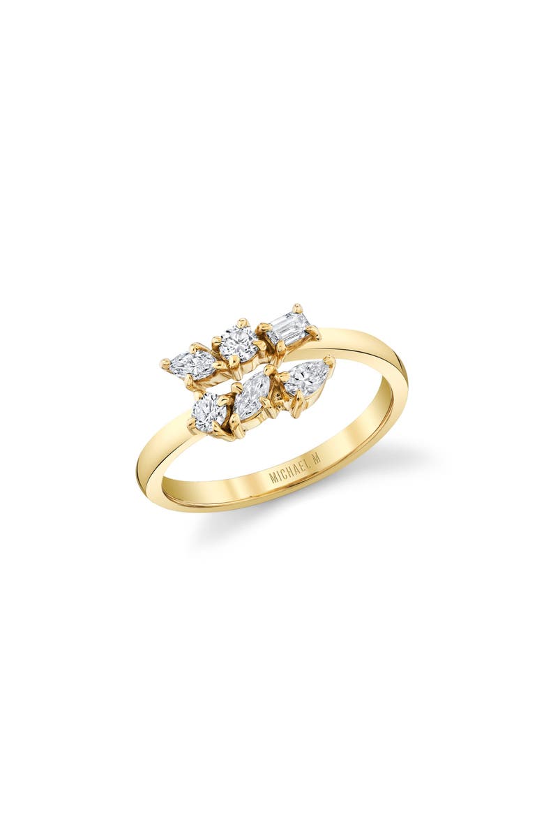 Mini Montage Bypass Ring, Main, color, 18K Yellow Gold