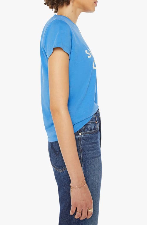 Mother The Boxy Goodie Goodie Supima® Cotton Tee In Blue