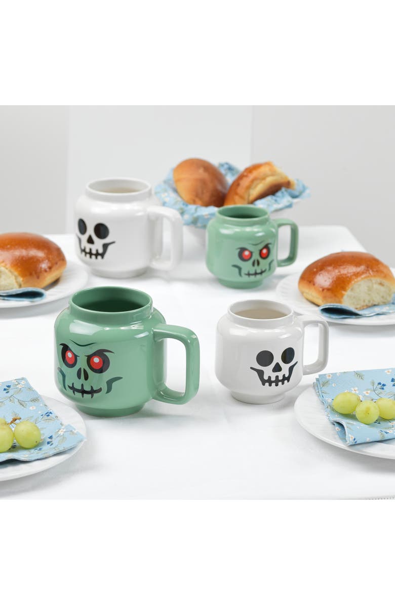 LEGO Green Skeleton Small Ceramic Mug, 8.6oz, Alternate, color, Green