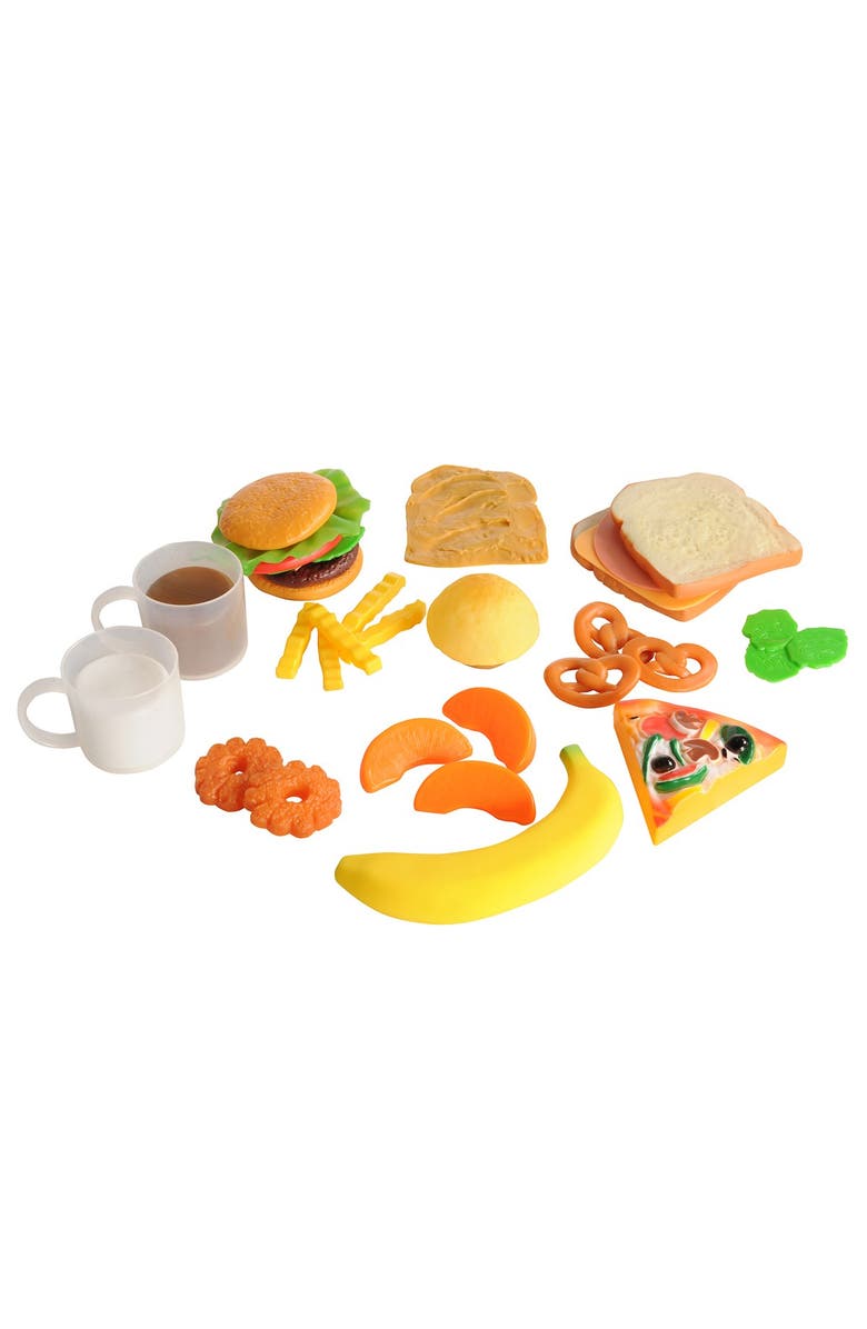 Kaplan Early Learning Company Life-size Pretend Play Lunch Meal Set - 32 Pieces, Main, color, Multicolored