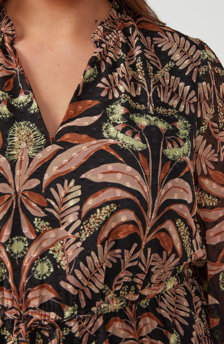 Estelle Thalia Blooms Clip Dot Long Sleeve Dress, Alternate, color, Print