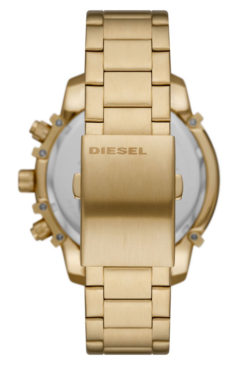DIESEL<sup>®</sup> Griffed Chronograph Bracelet Watch, 48mm, Alternate, color, Gold